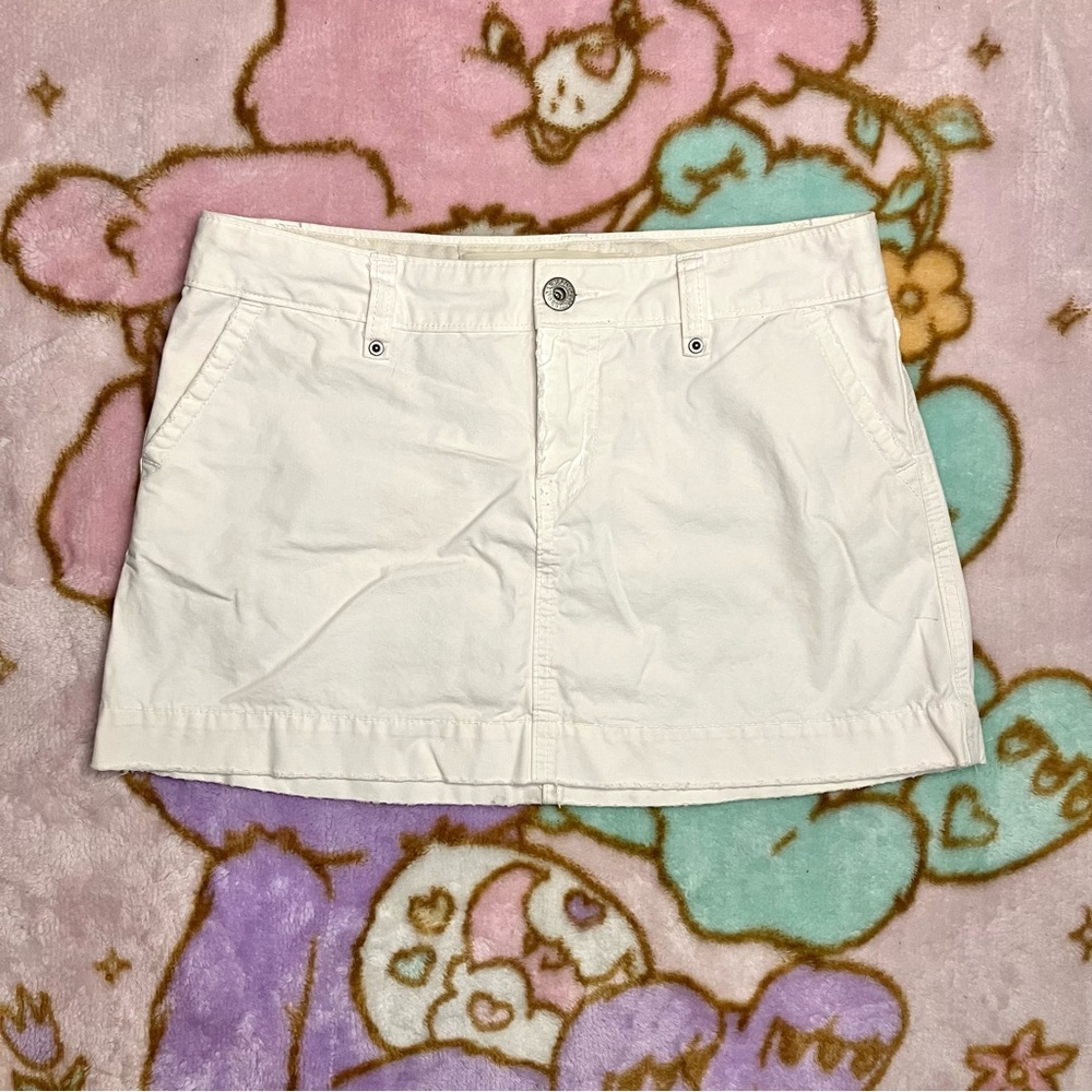 Old Navy White Denim Mini Skirt
